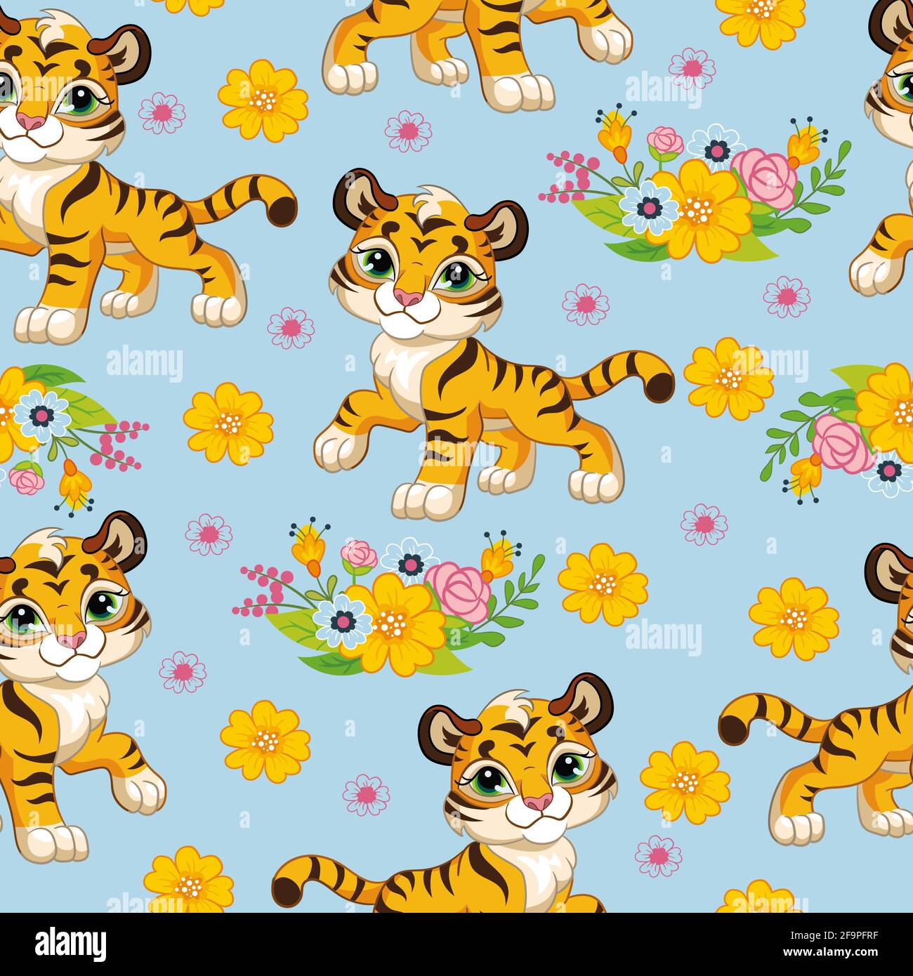 tiger cartoon background