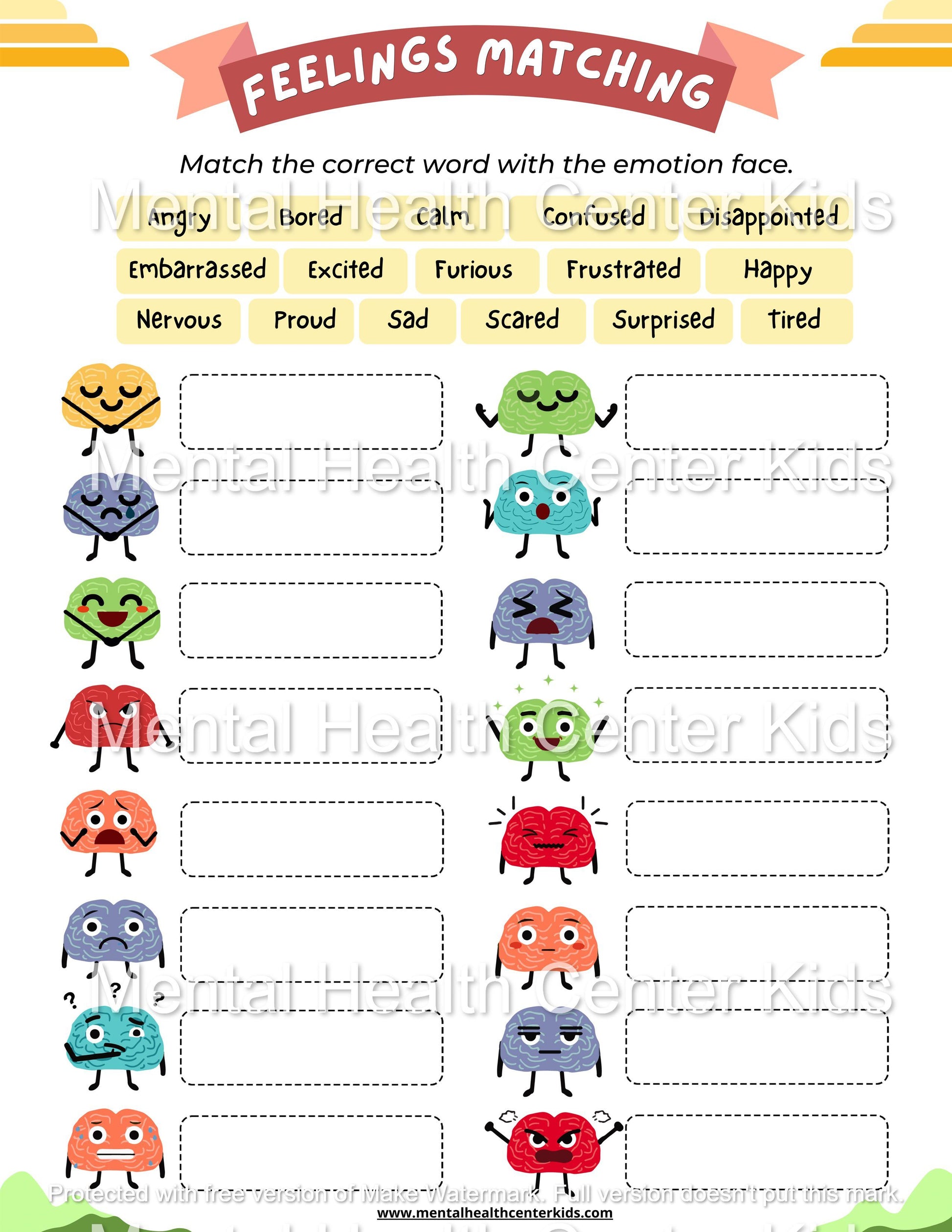 feelings worksheet