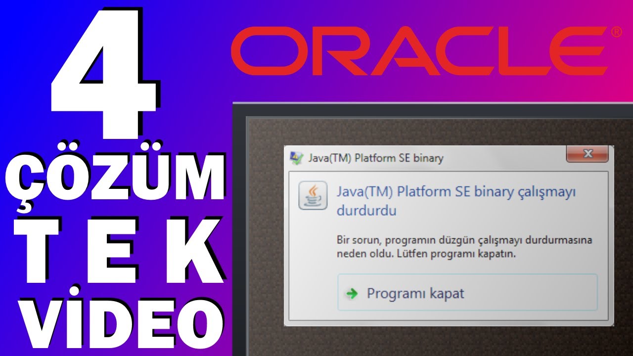 java tm platform se binary hatası