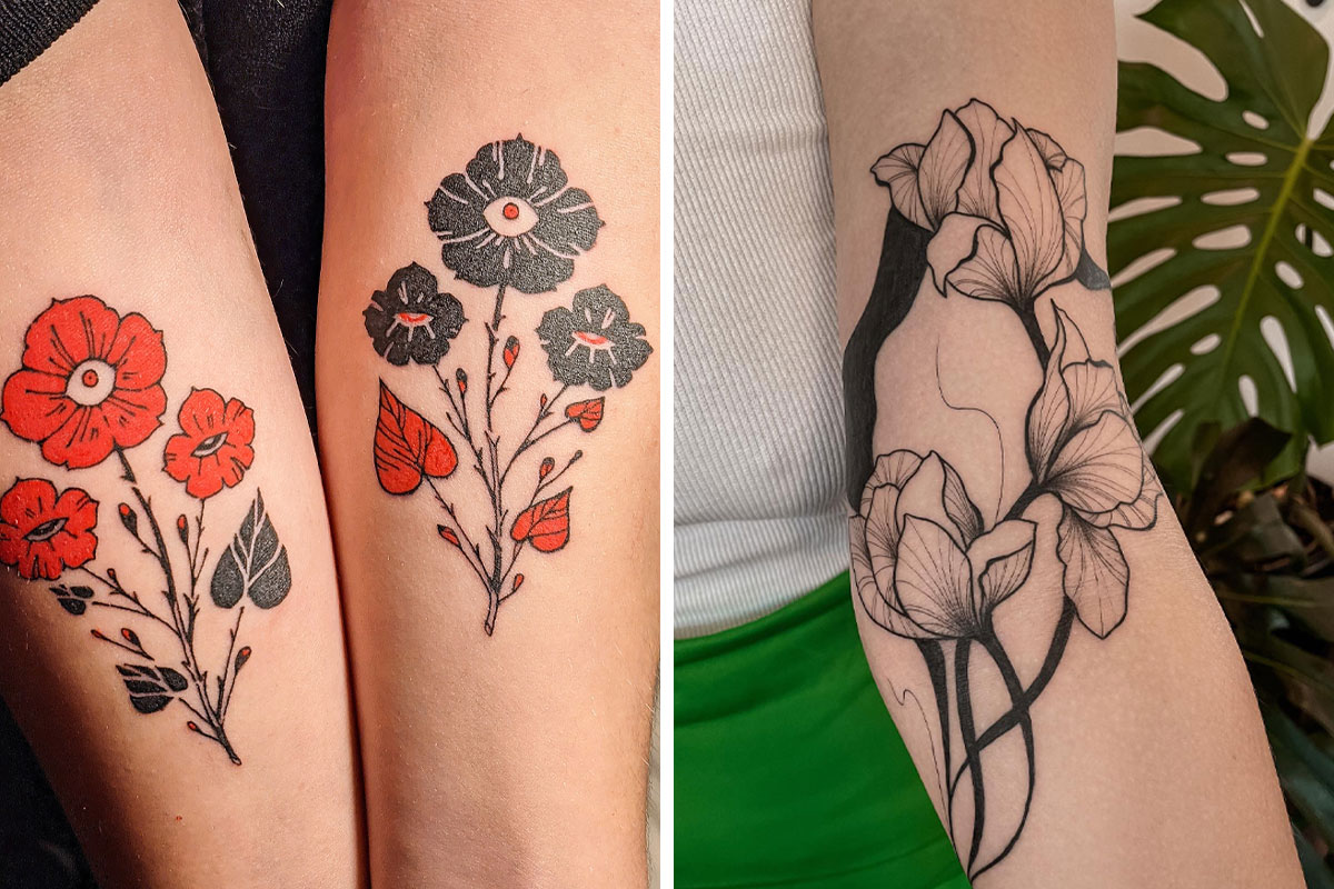 flowers tattoo simple