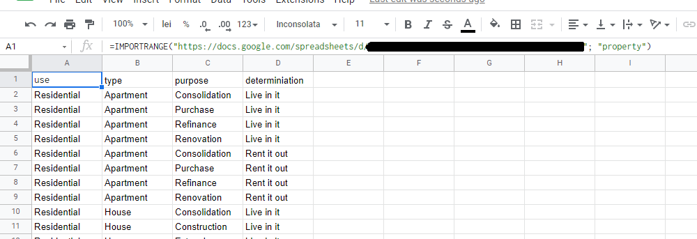 google sheets importrange