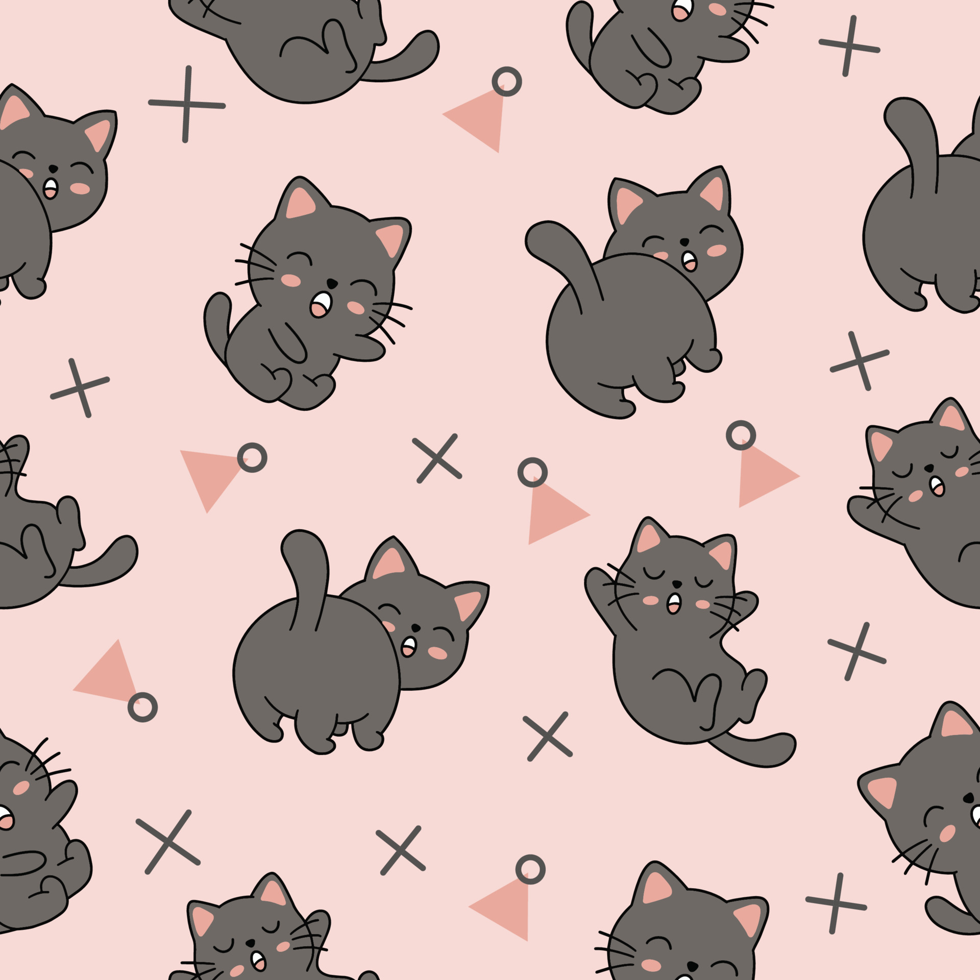 cute black cat wallpaper