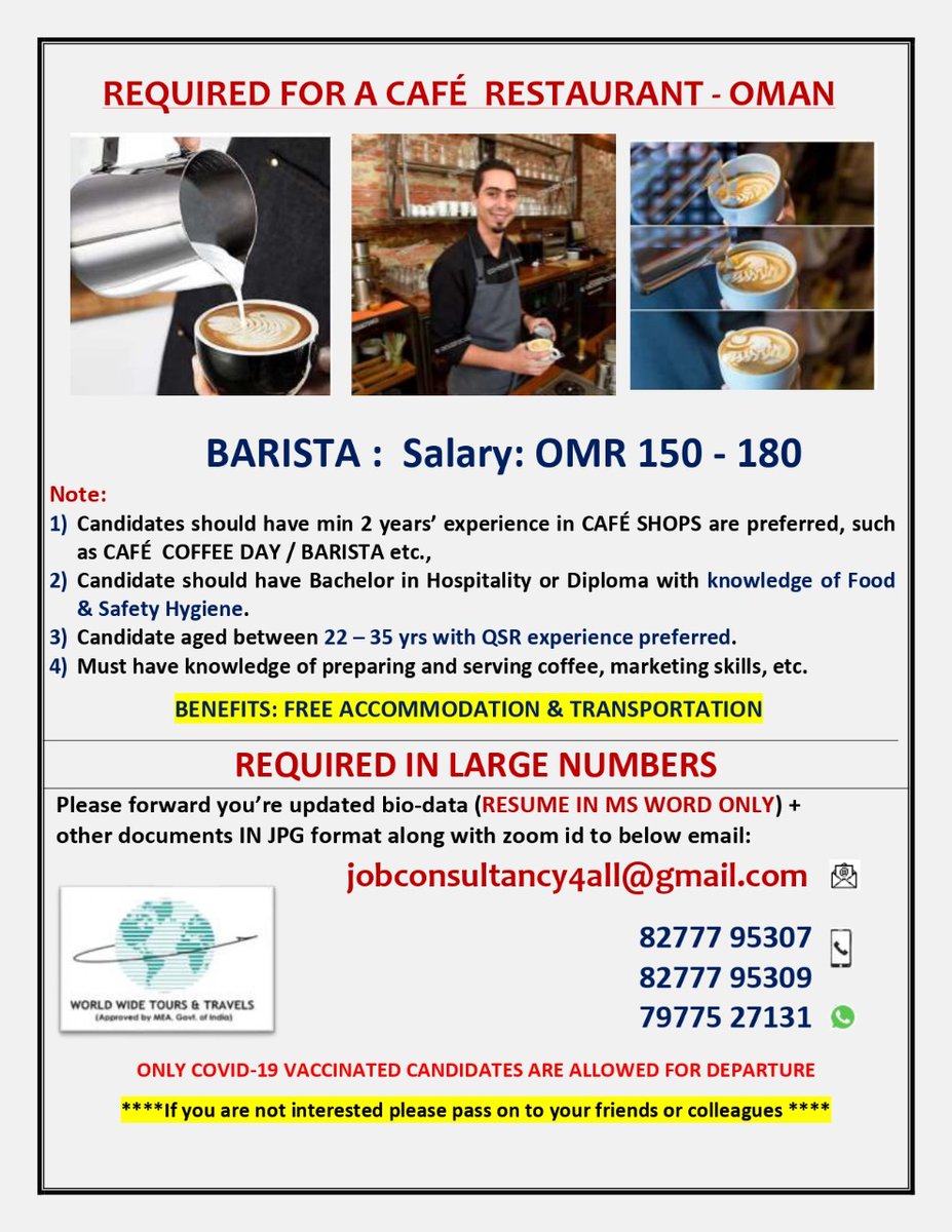 barista salary in india