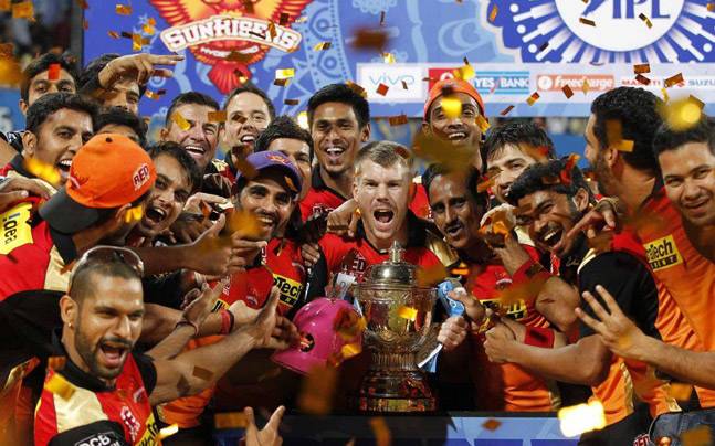 sunrisers hyderabad ipl winners