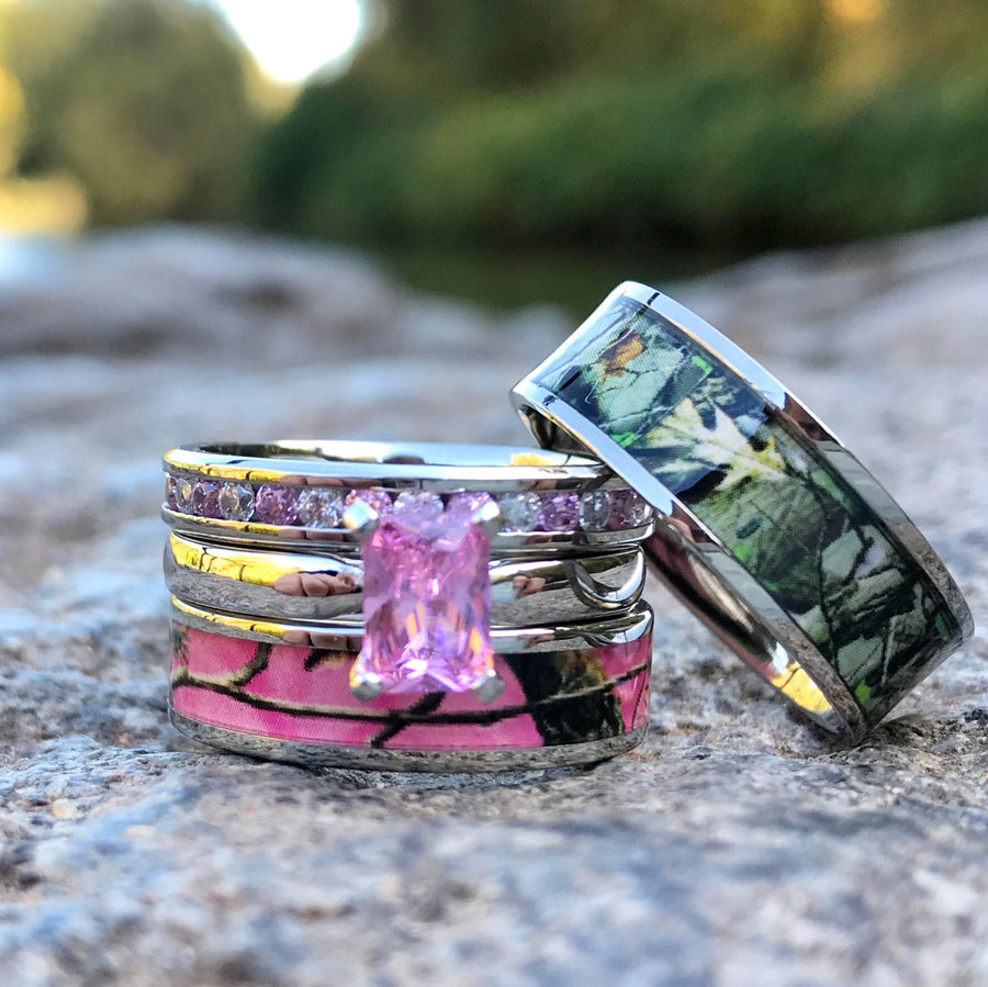 camouflage wedding rings