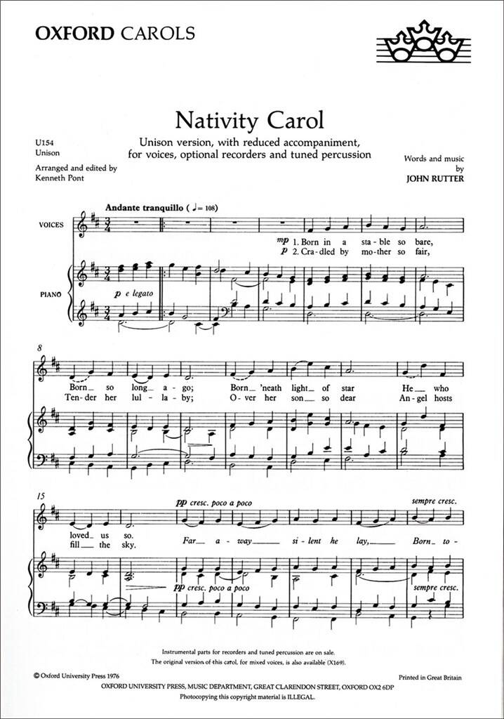 nativity carol lyrics