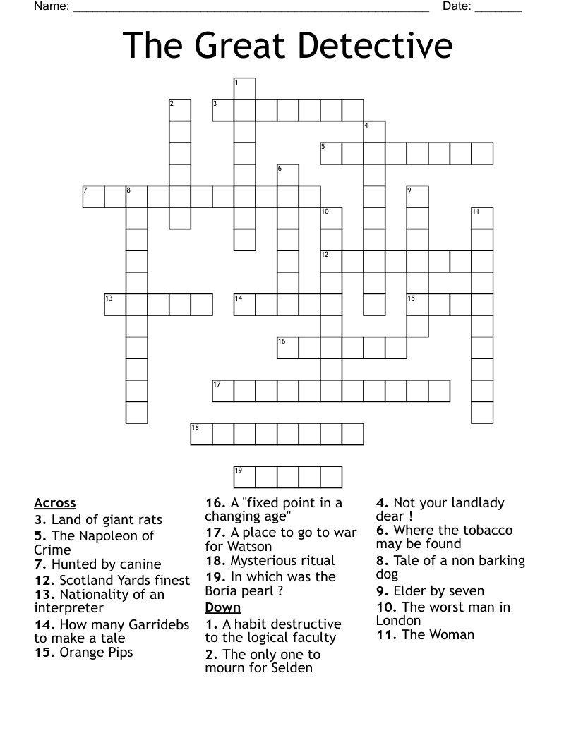 detective crossword