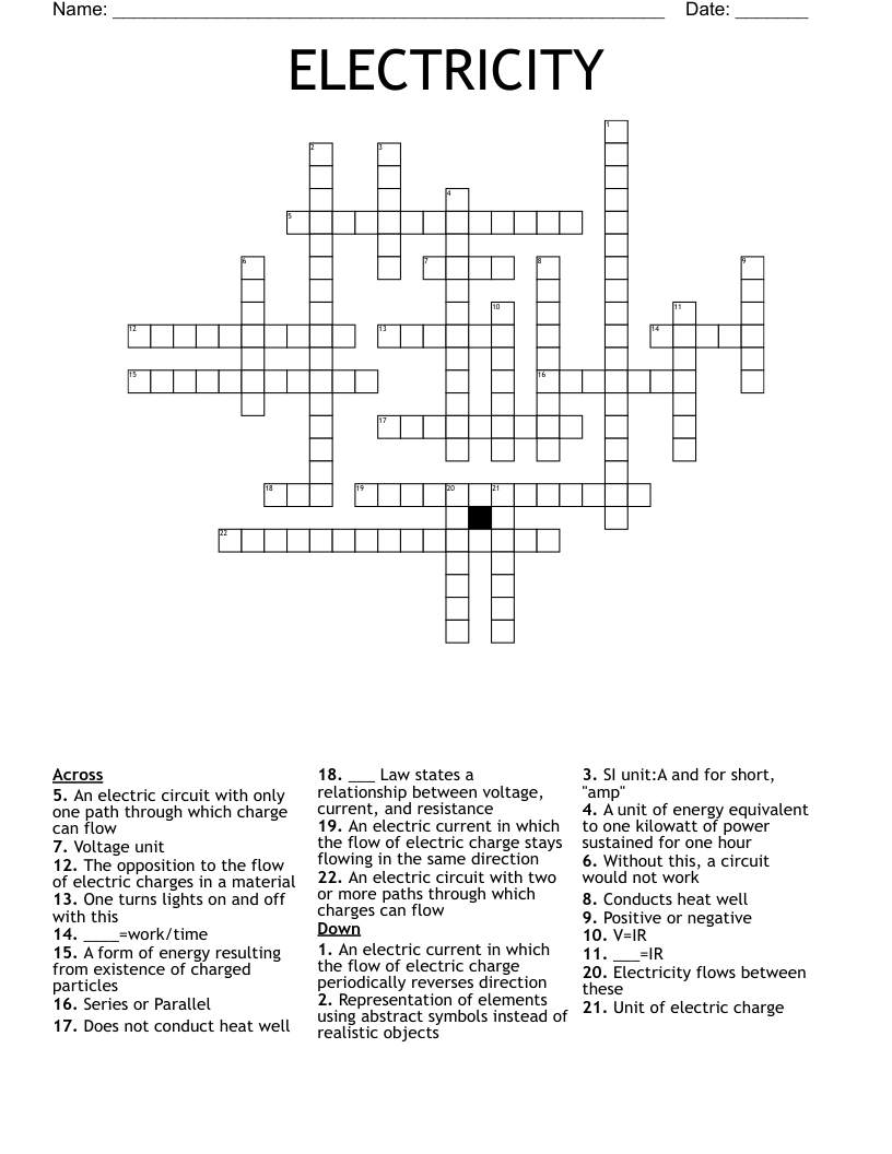 unit of electrical conductance crossword