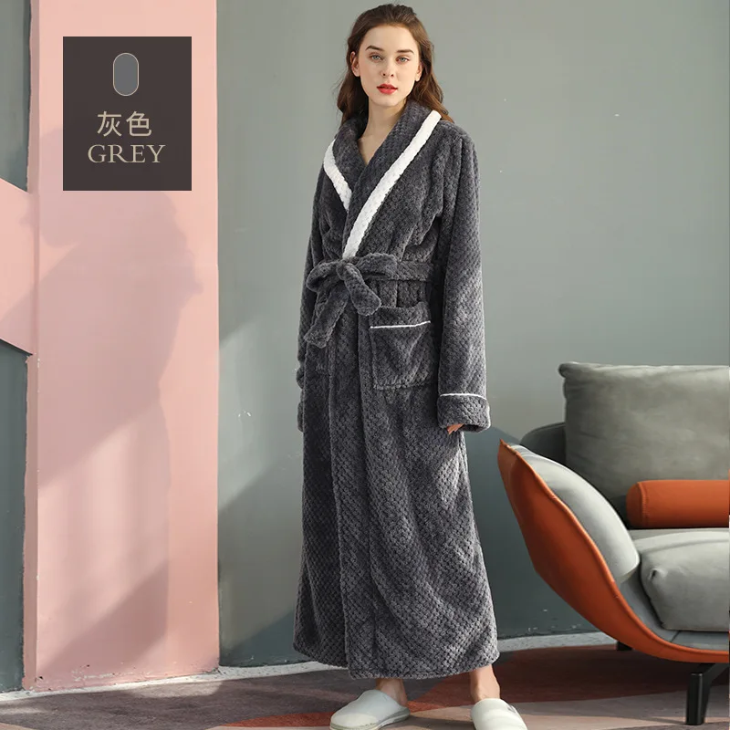 thick long dressing gown womens