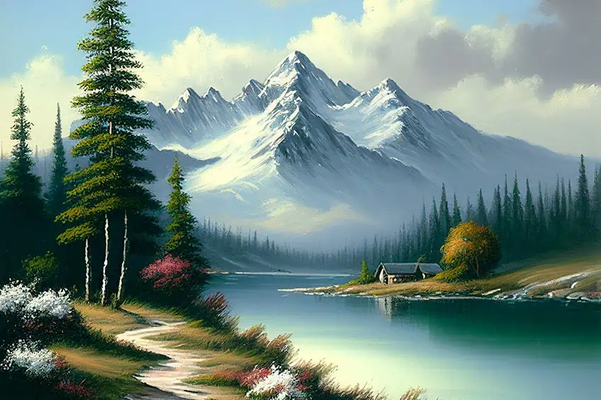 bob ross painting value