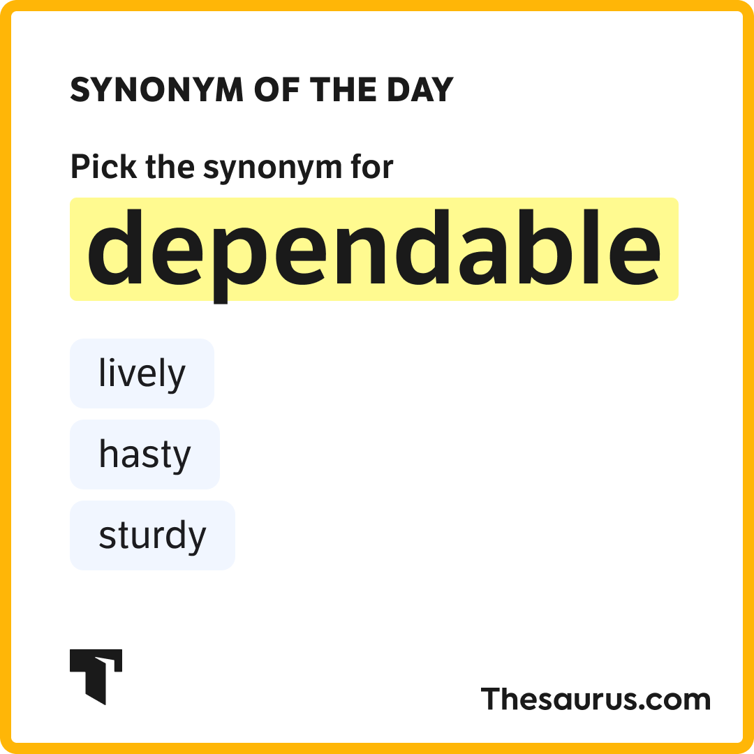 dependability thesaurus