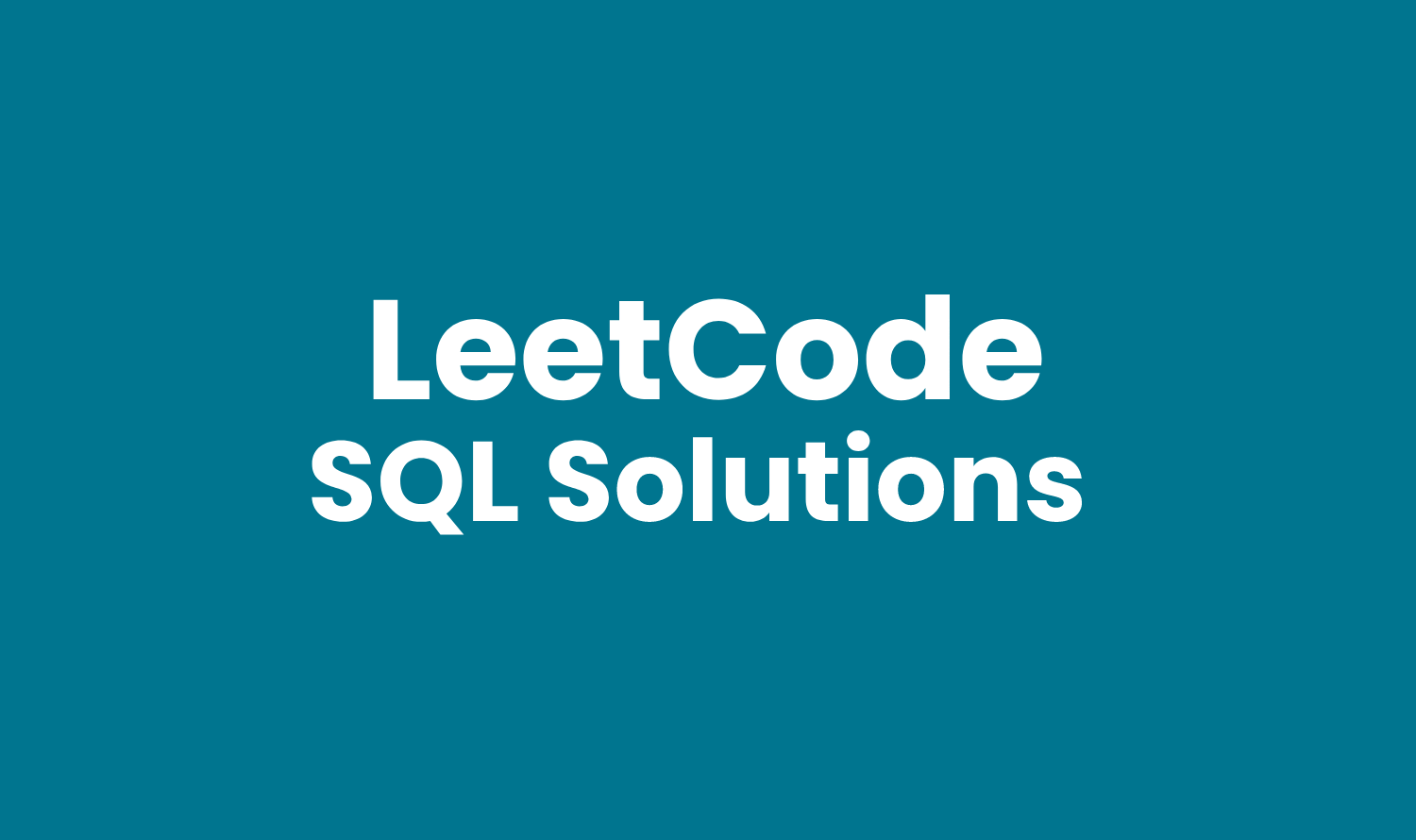 leetcode sql