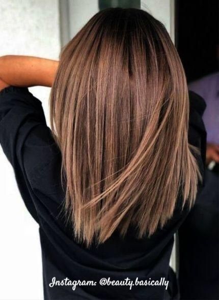 straight shoulder length hair