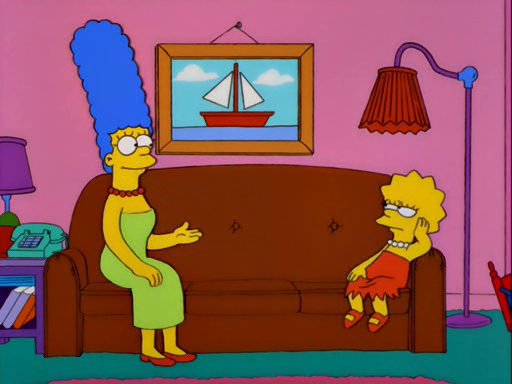 marge simpson sitting