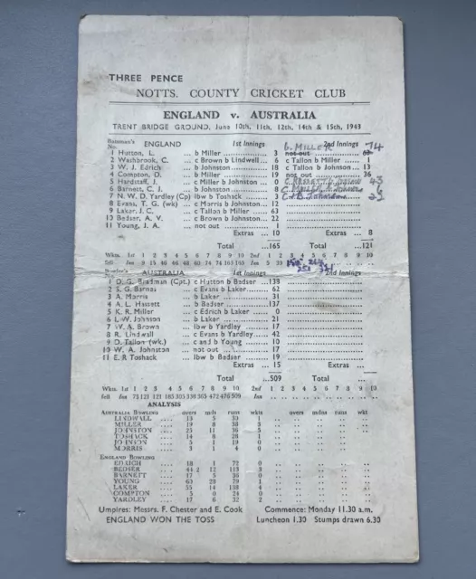 cricket scorecard ashes