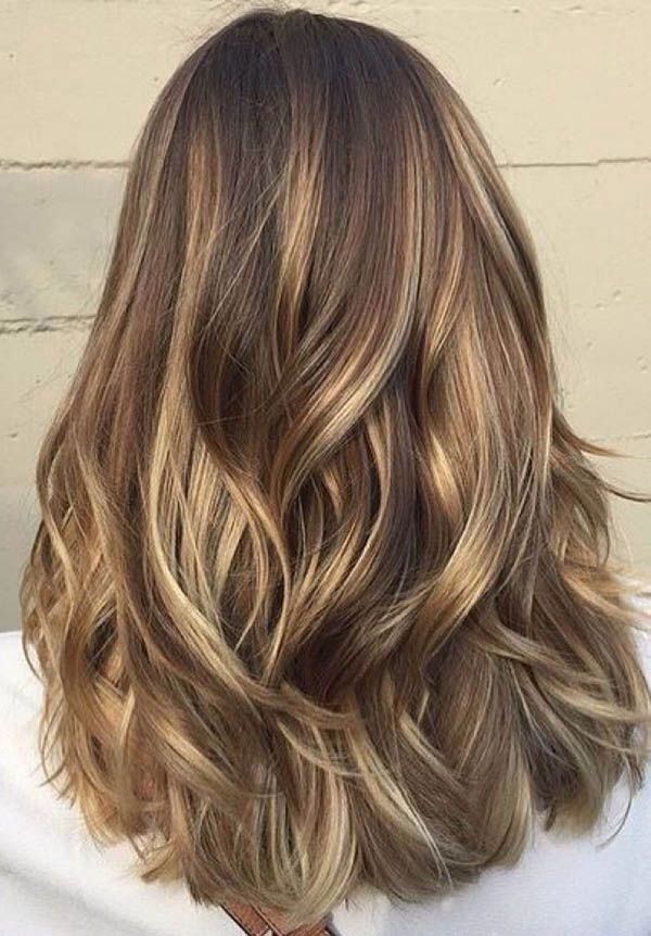 brown hair colour with blonde highlights