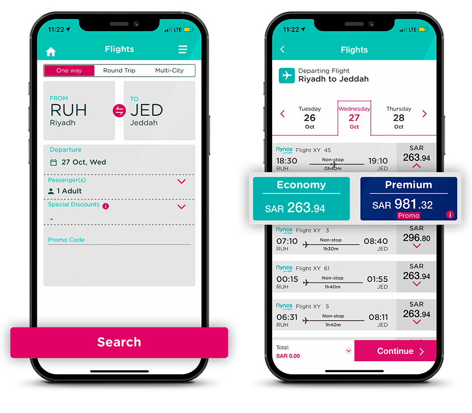 flynas flight ticket