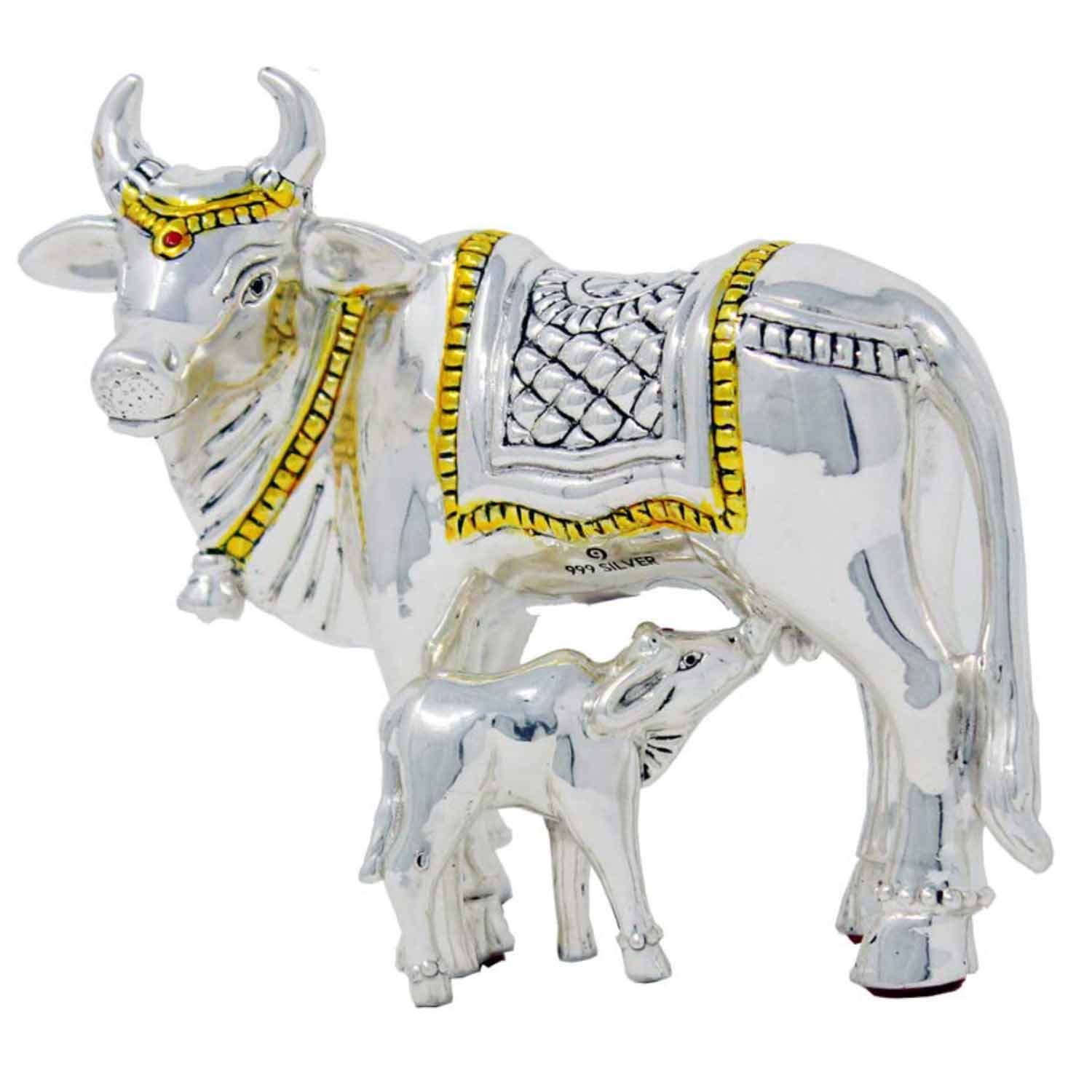 silver cow and calf idol price