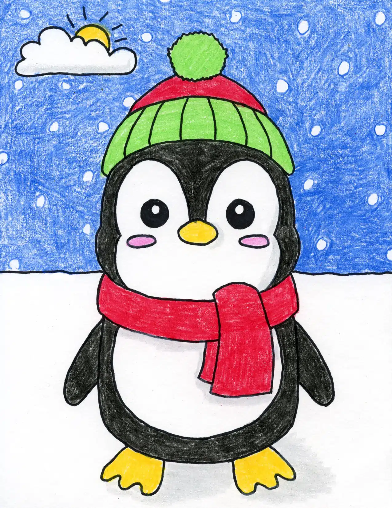 penguin pictures drawing