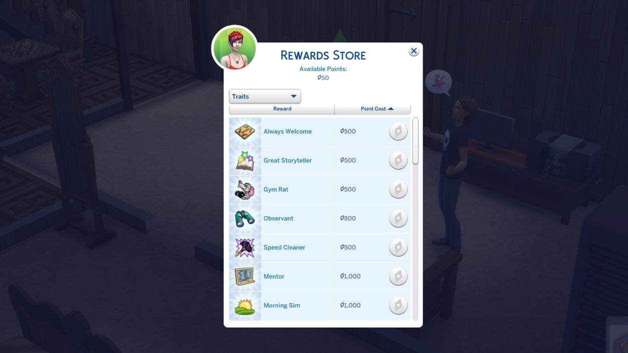 reward traits sims 4