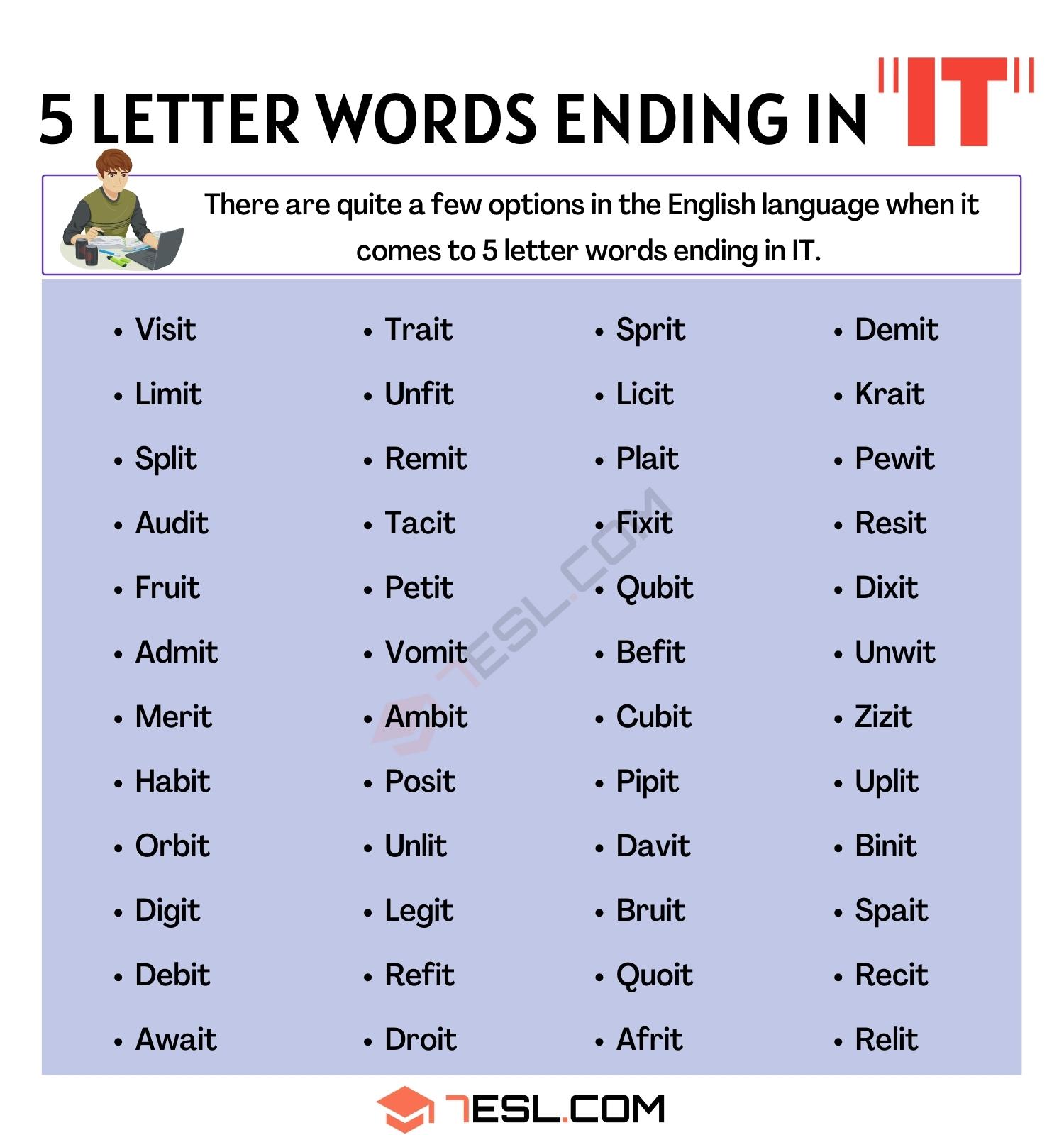 5 letter words that end with i