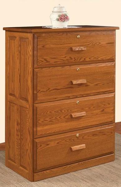 4 drawer wood file cabinet