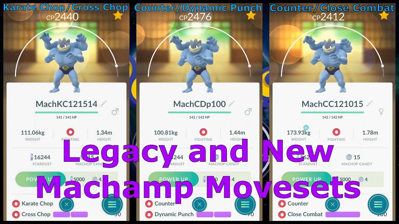 best moveset machamp pokemon go