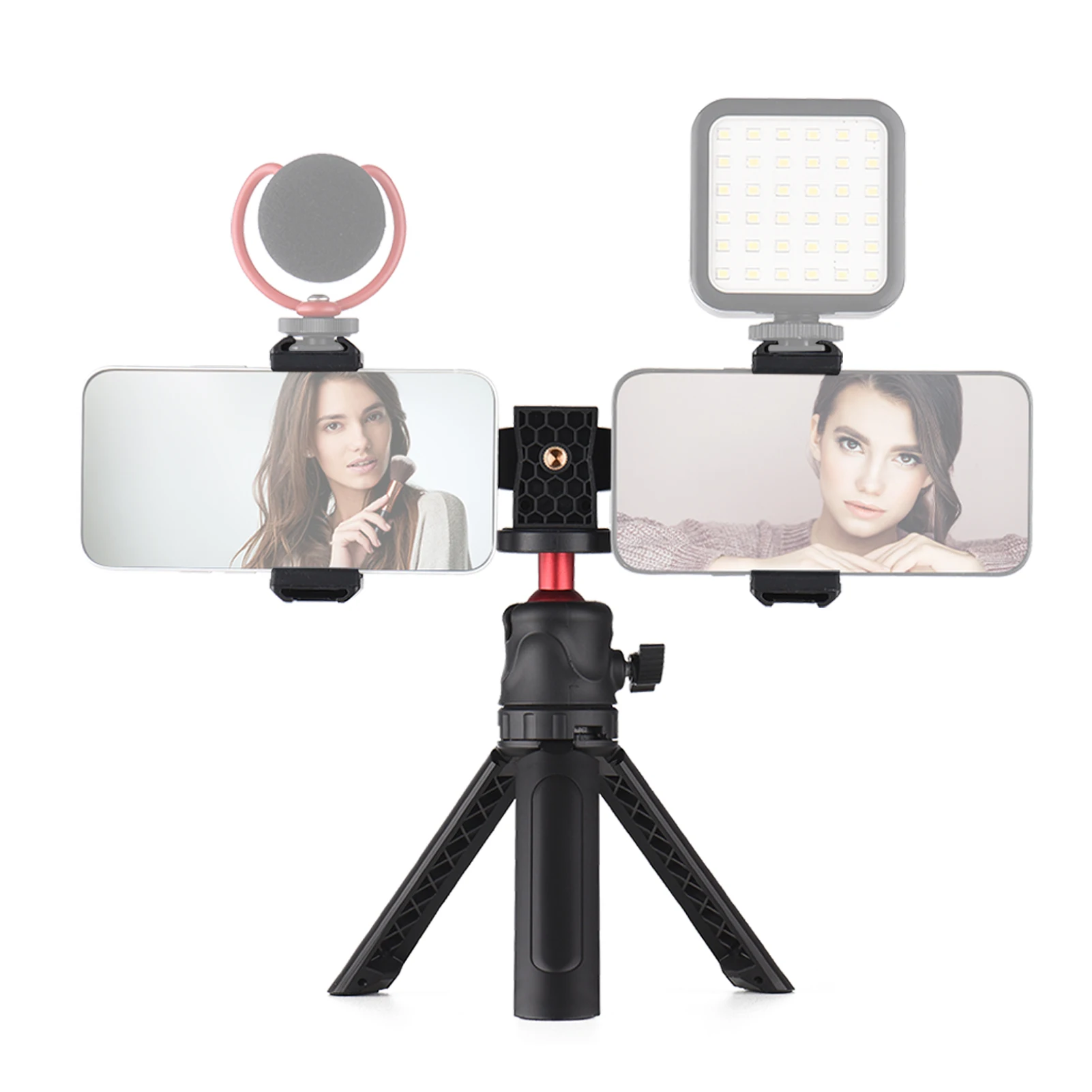 dual phone holder tripod