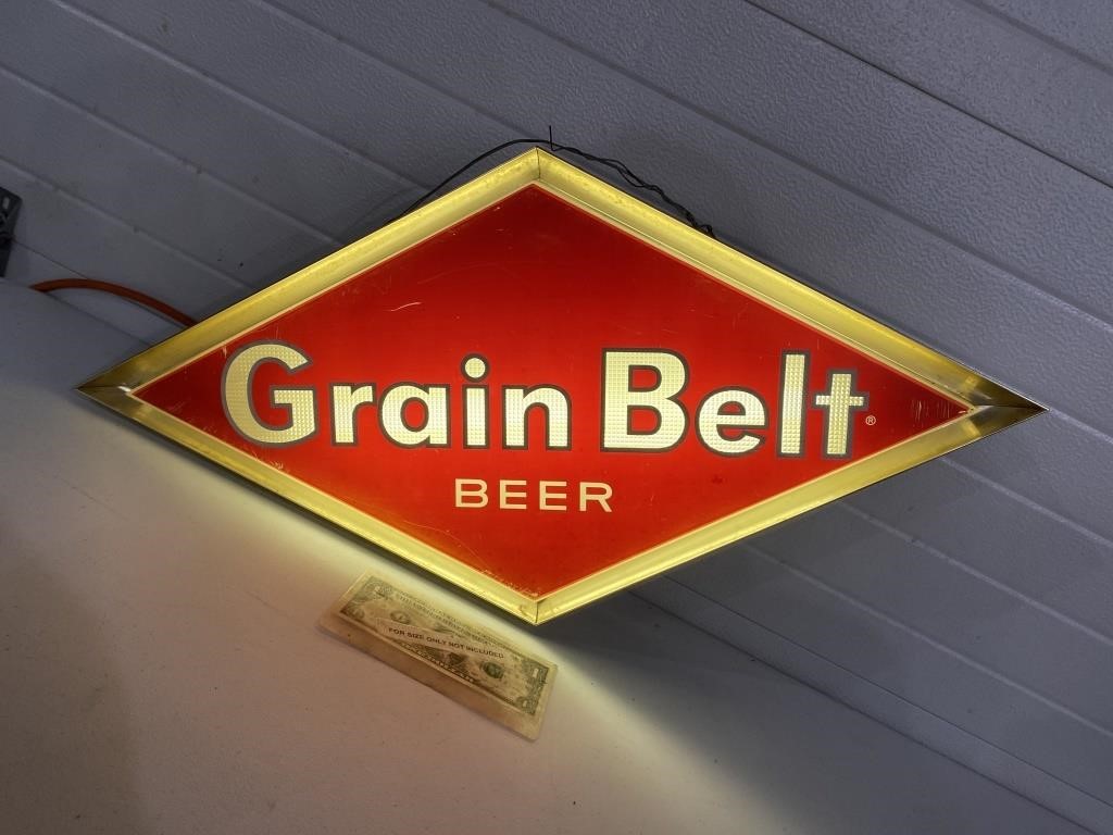 grain belt lighted sign