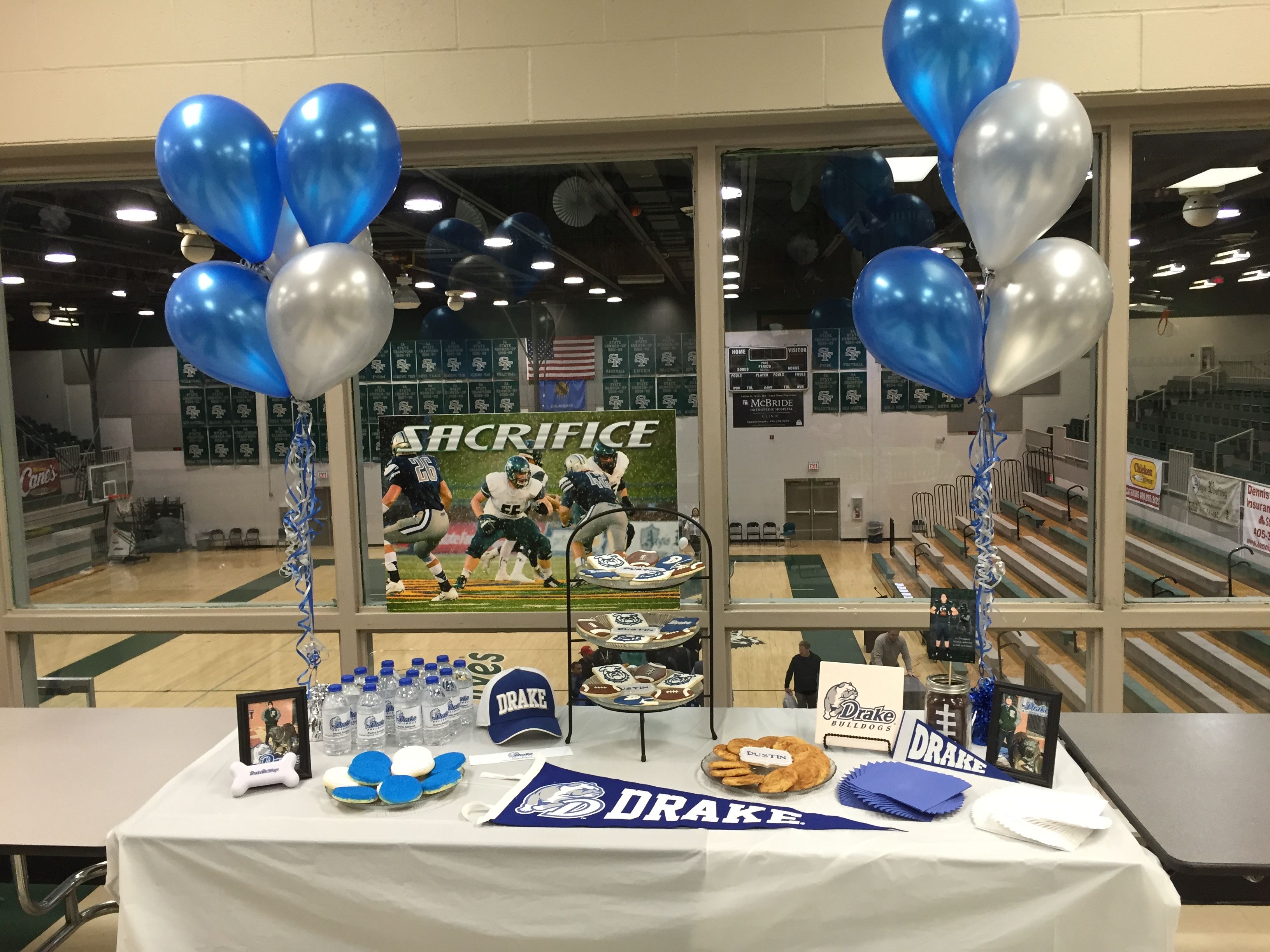 football signing day table ideas