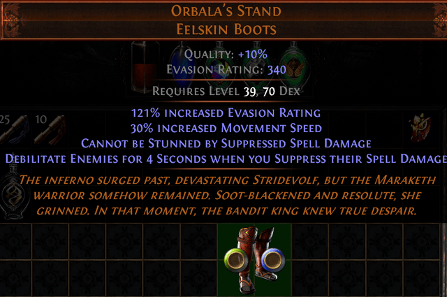 poe boots unique