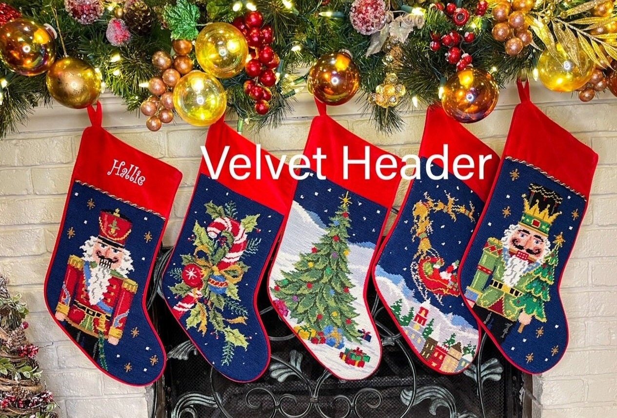 personalized needlepoint christmas stockings