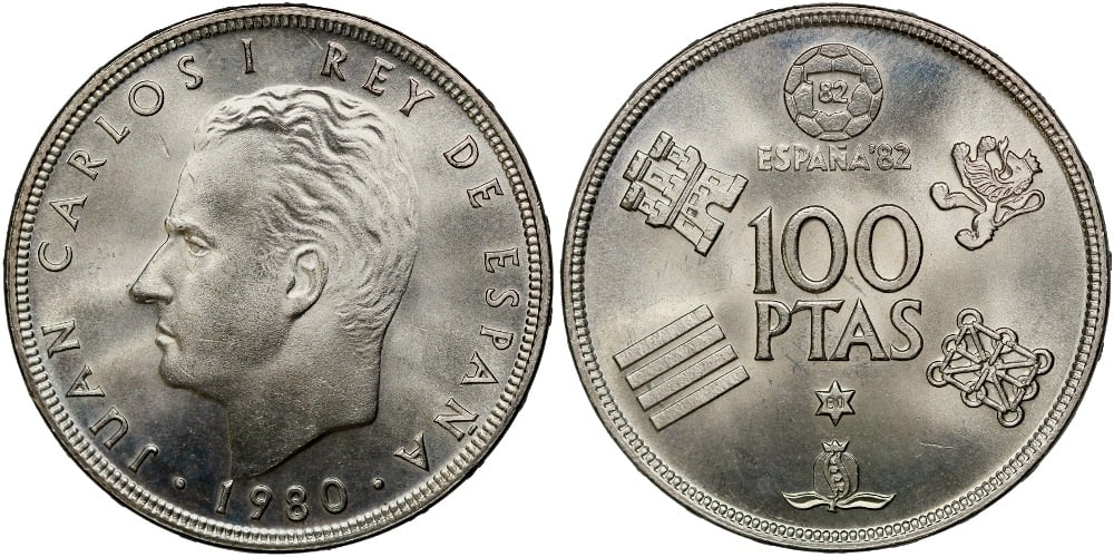 100 pesetas 1980 españa 82