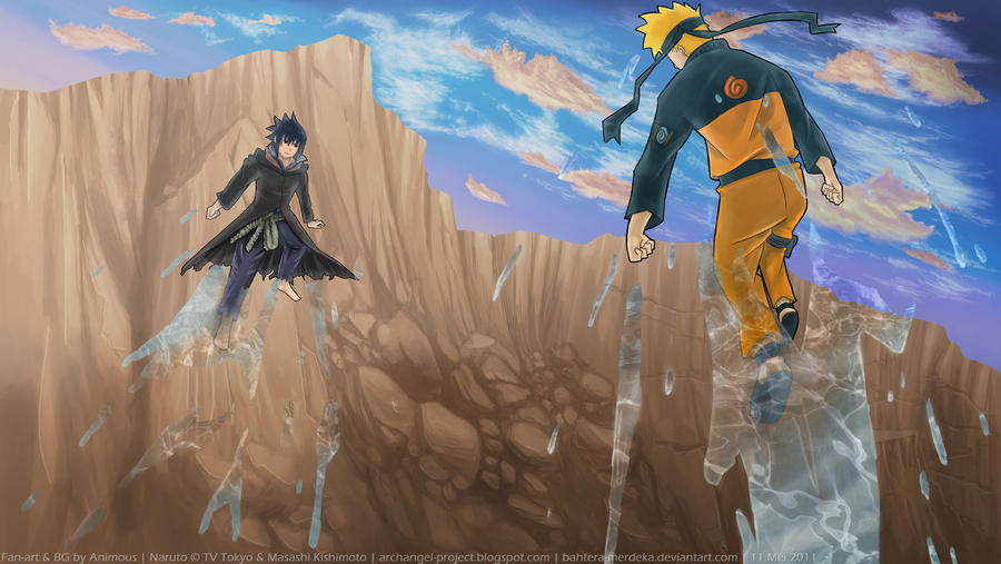 sasuke vs naruto art