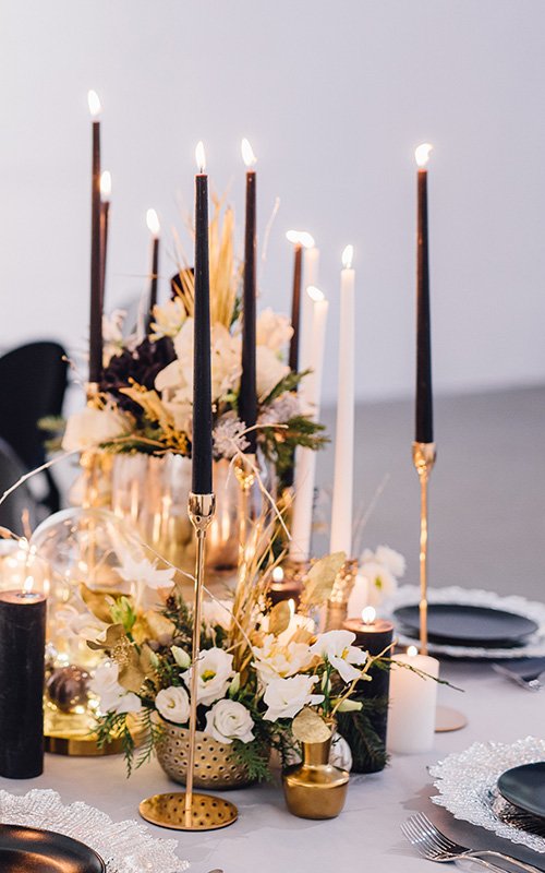 wedding table candles