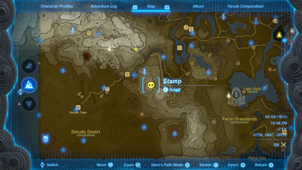 botw talus locations map