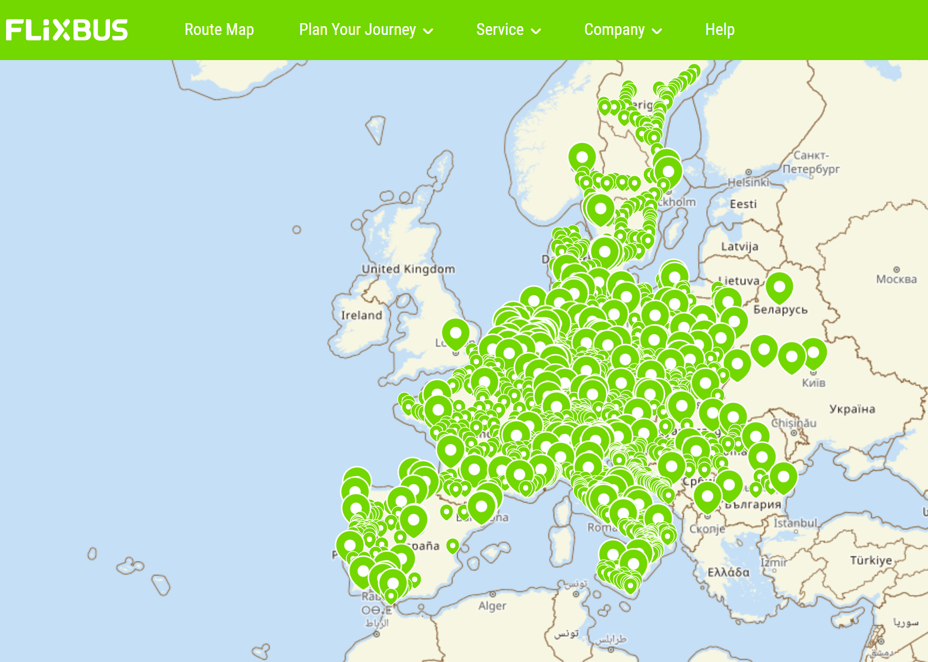 flixbus map