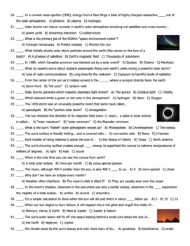 the universe secrets of the sun worksheet answers