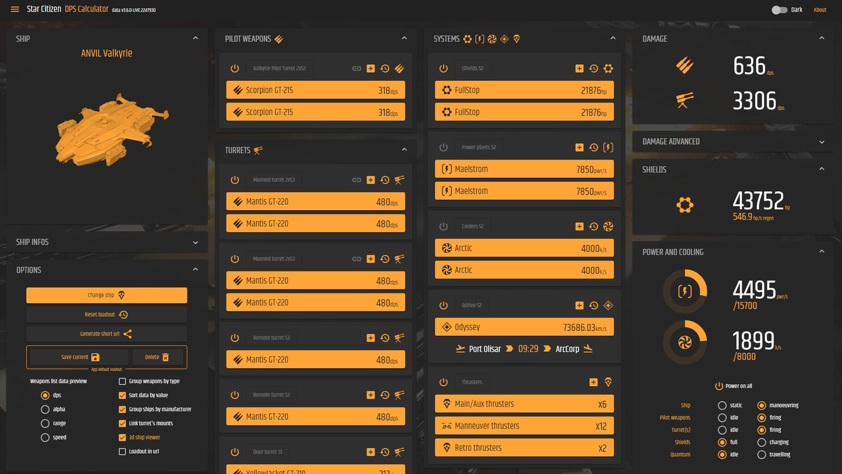 star citizen calculator