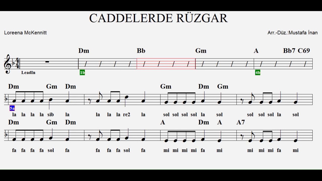 caddelerde rüzgar nota