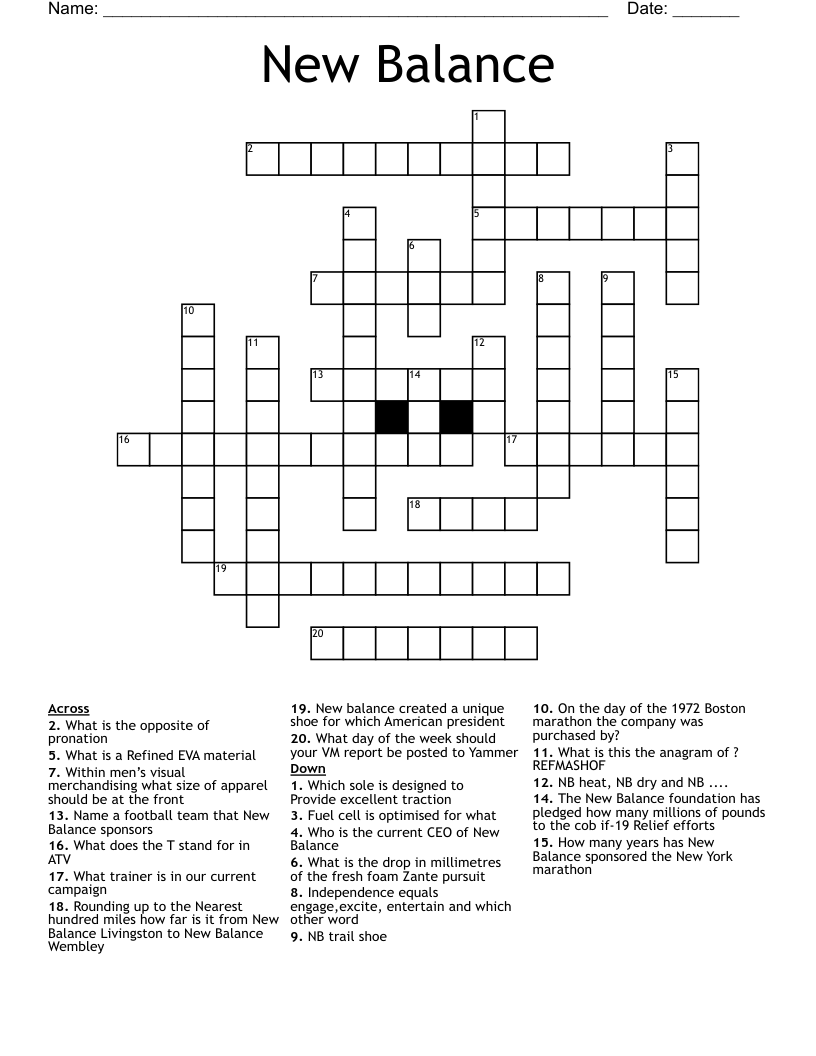 crossword clue balance