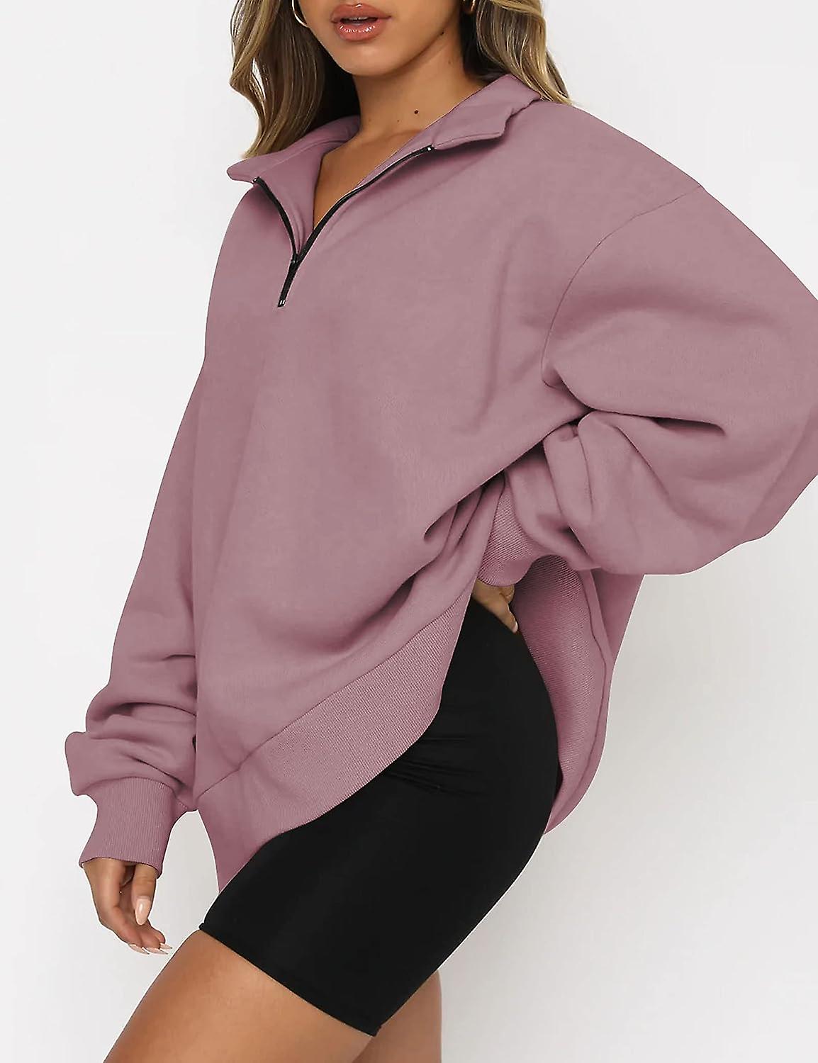 oversized half-zip sweatshirt