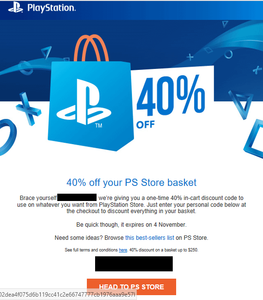 discount code for ps4