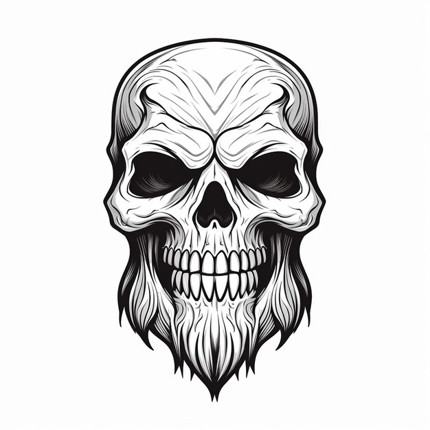 minimalist skull tattoo