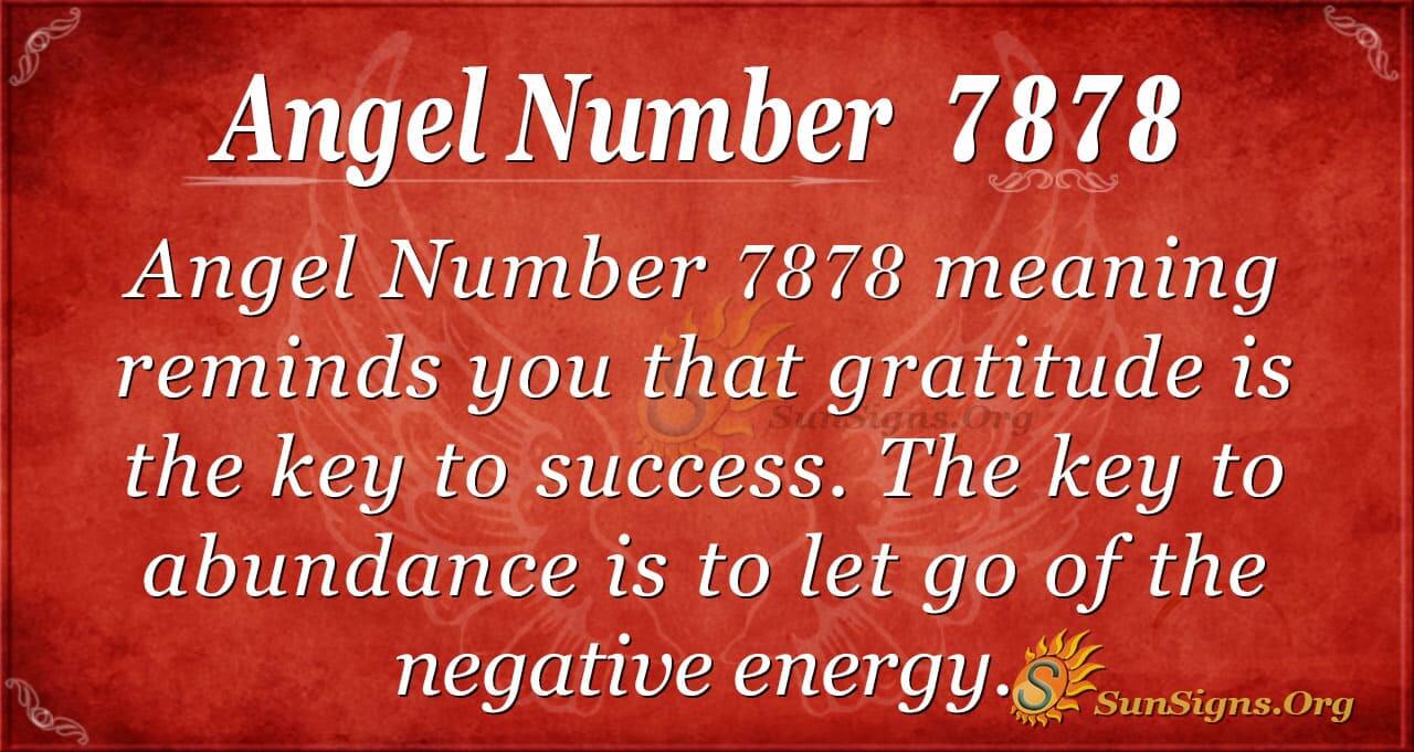 7878 angel number meaning