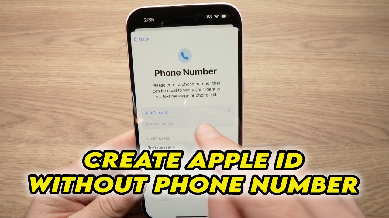 create apple id without phone number