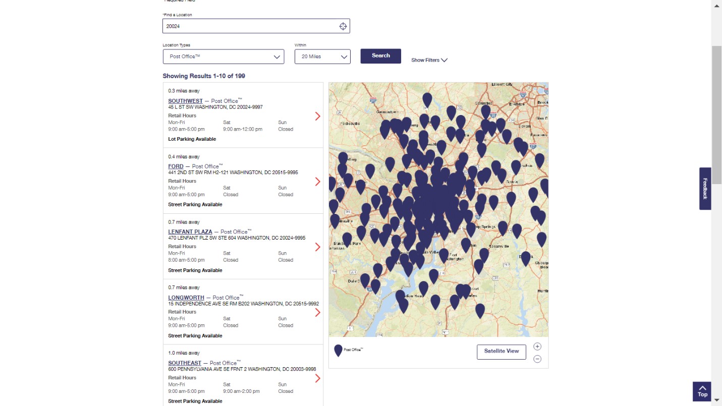 us post near me