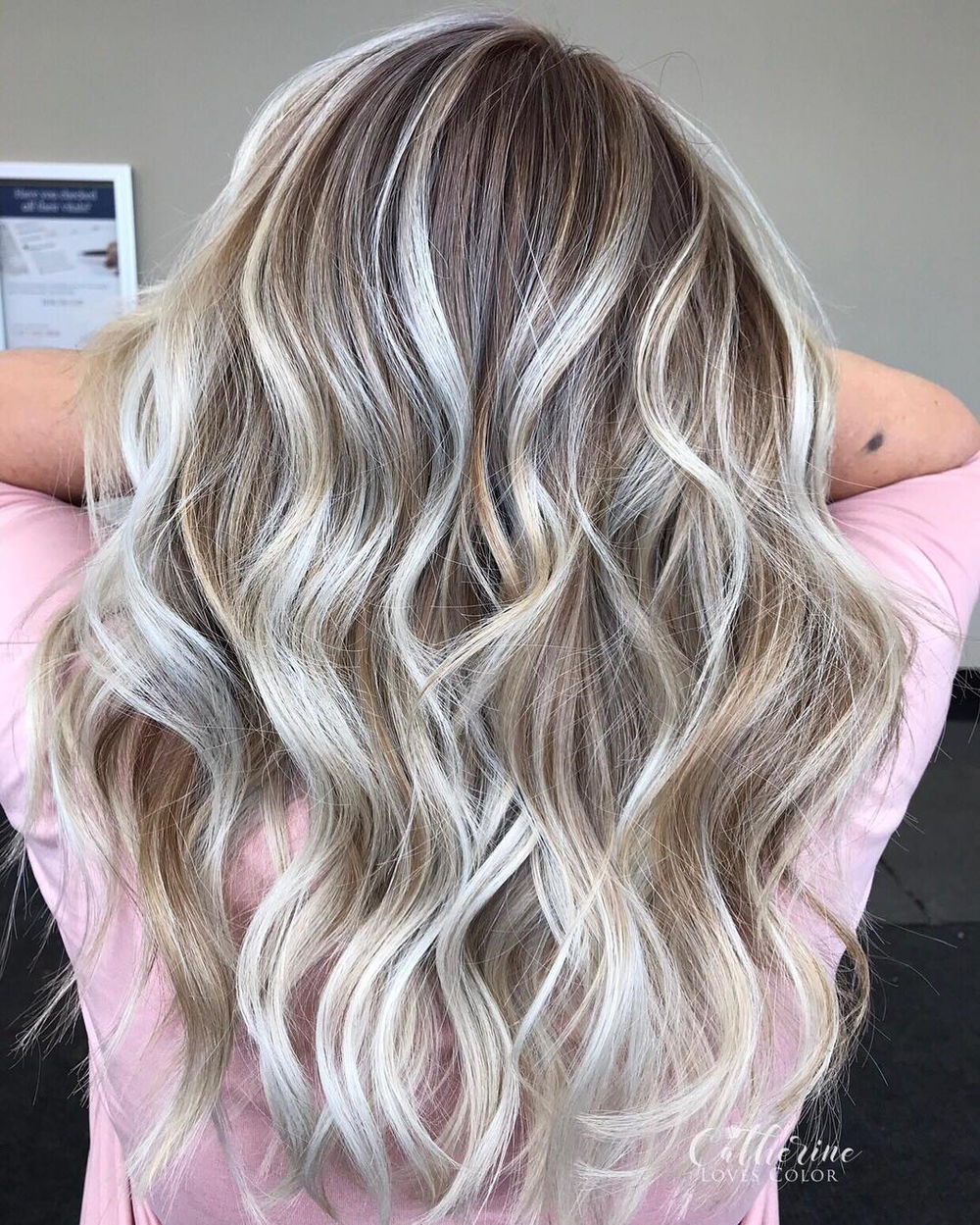 silver blonde hair highlights