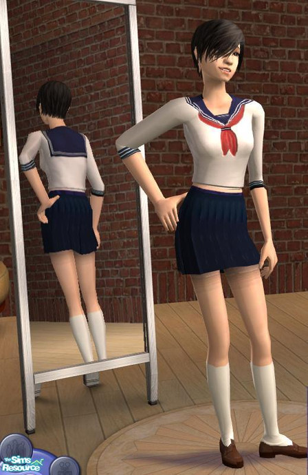 sims 3 japanese school uniform