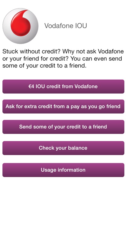 vodafone iou number